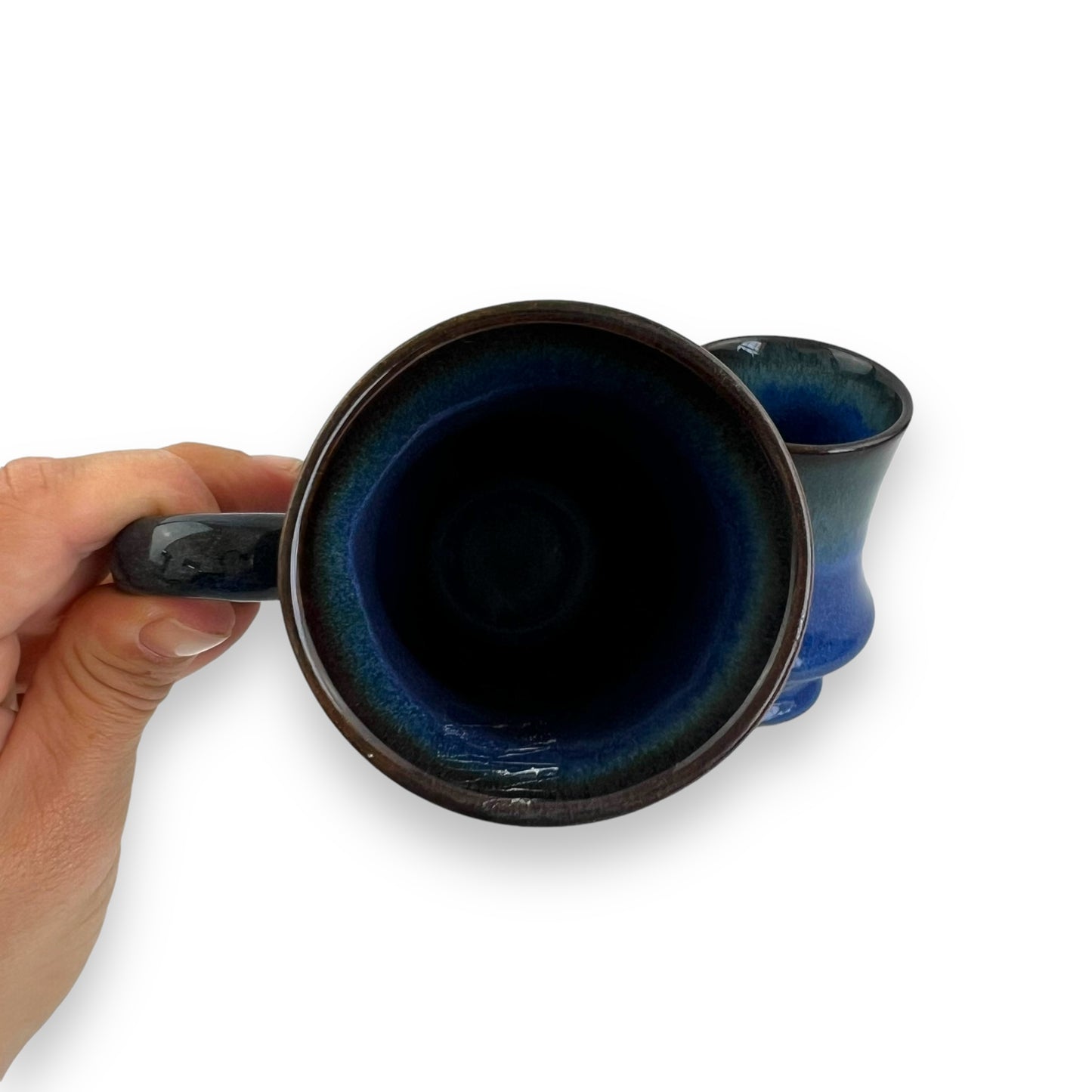 Blue Pottery Mug Set of 2