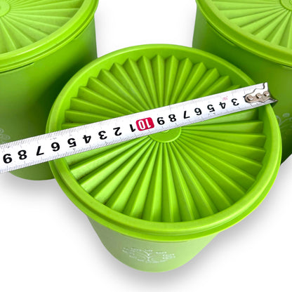 Set of 4 Green Tupperware Containers