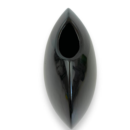 Mikasa Black Ceramic Wave Design Vase