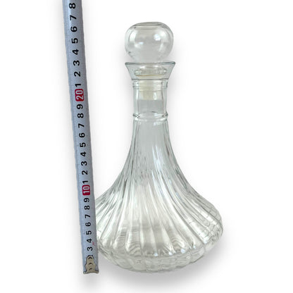 Italian Glass Decanter with Stopper