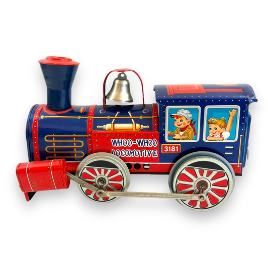 “Whoo-Whoo Locomotive” Tin Toy Train with Bell