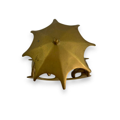 Brass Frogs on See- Saw with umbrella