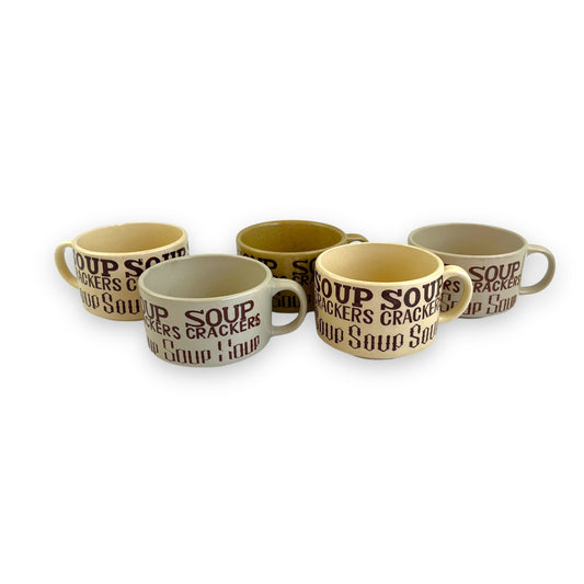 Mixed lot of 5 soup mugs