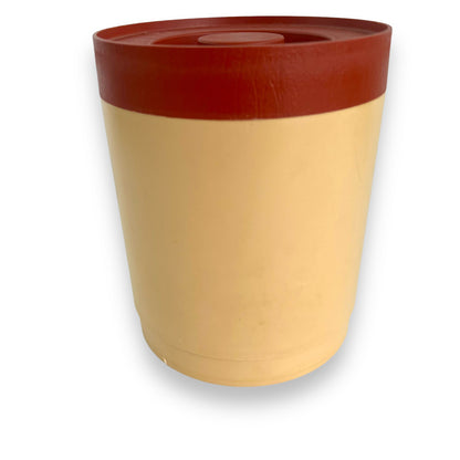 Beige & Maroon “Sugar” Plastic Canister by Willow Australia