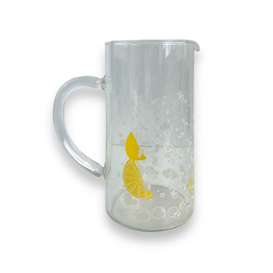 Lemon slice clear glass jug