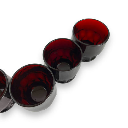 Anchor Hocking Ruby Red Georgian Glass Set of 6