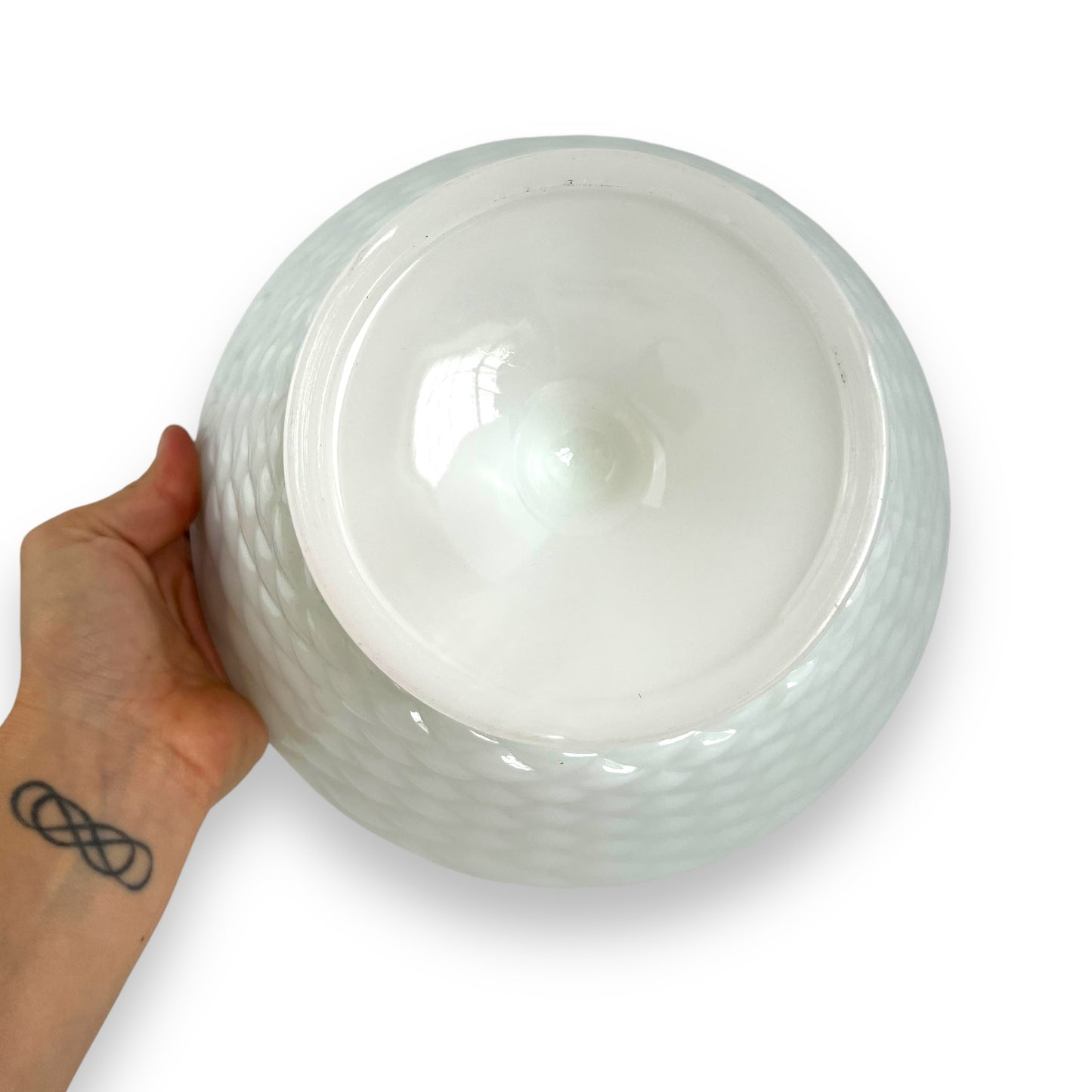 White milk glass large bowl