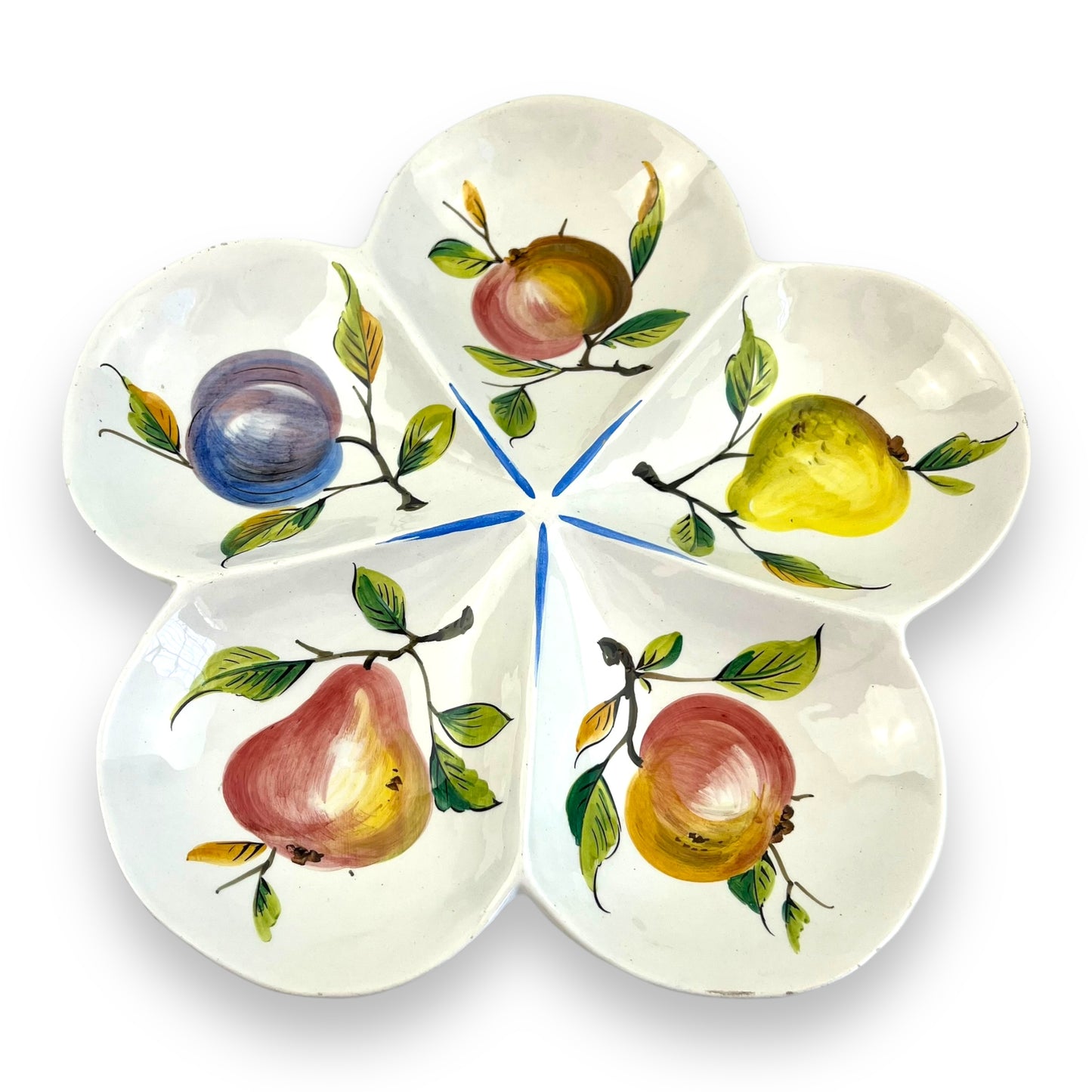 Fruit sectioned serving platter - Made in Italy