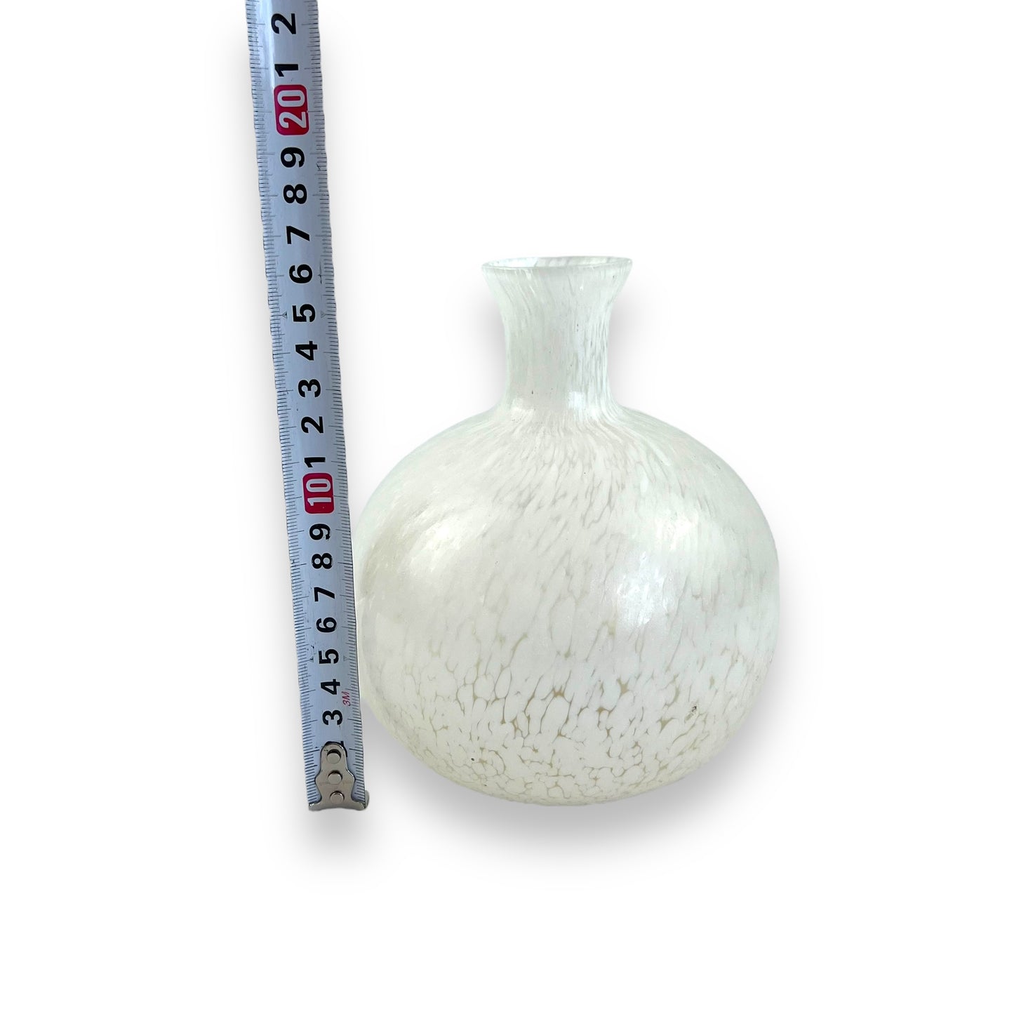 White speckled art glass vase