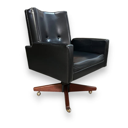 Mid Century Black Swivel Office Chair