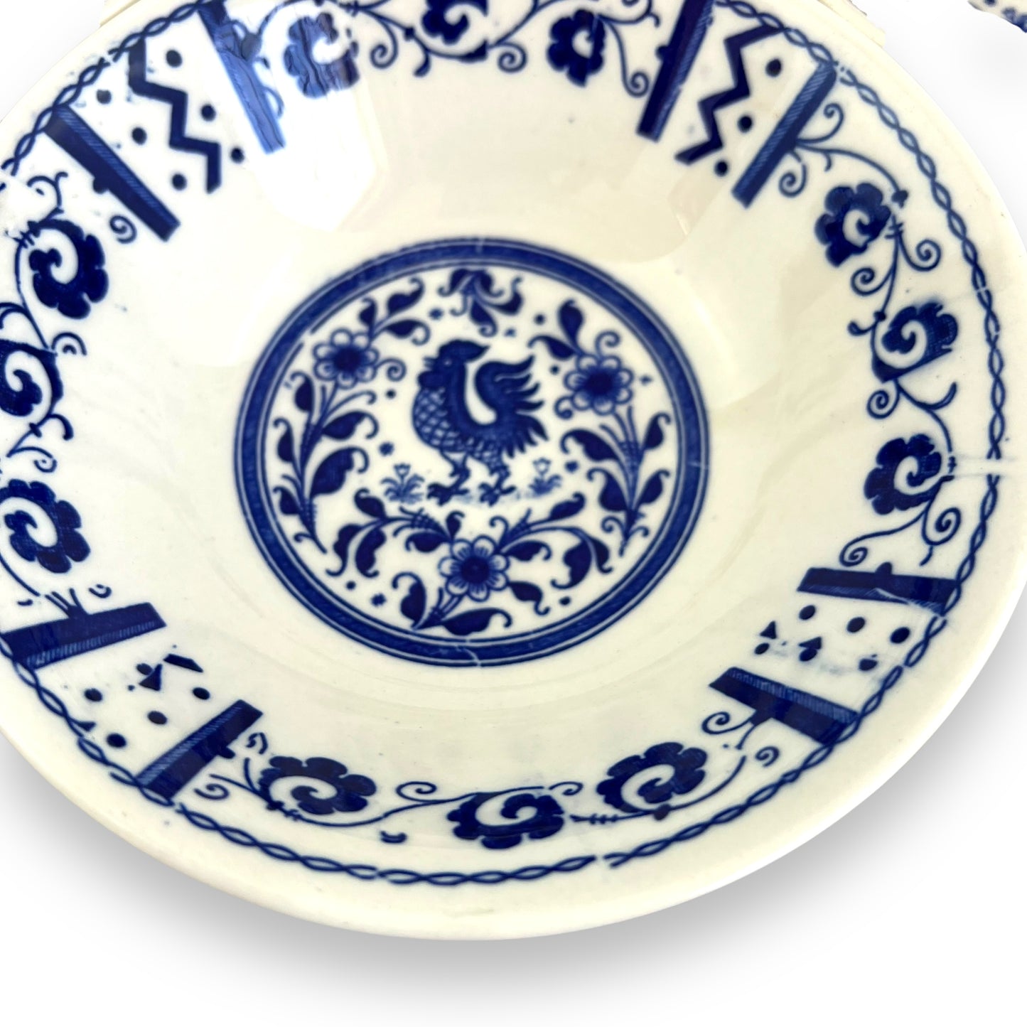 Blue Rooster Flower Pattern Bowl Set of 5