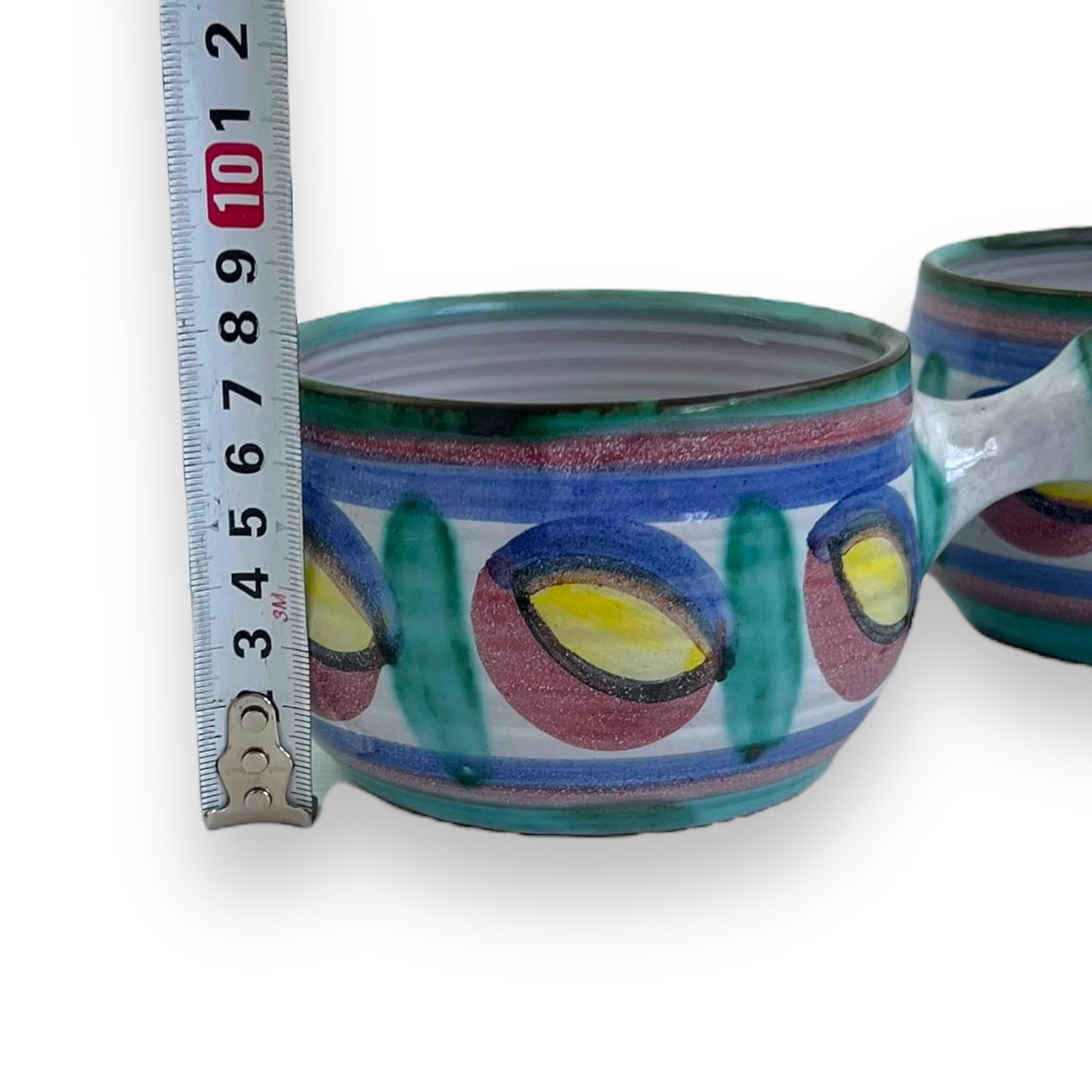 Tintagel pottery Dragon's eye pattern ramekin set of 2