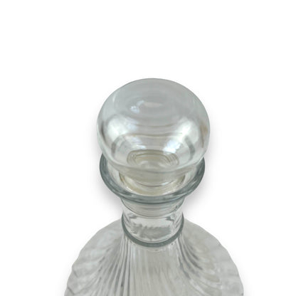 Italian Glass Decanter with Stopper