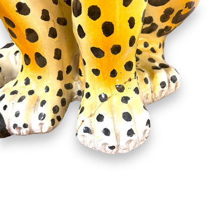 Italian Ceramic Cheetah Statue