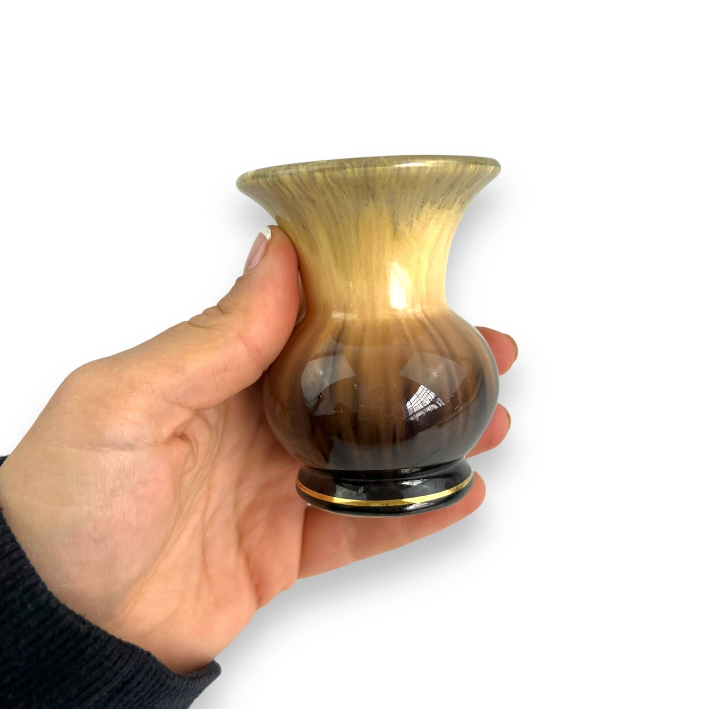 Small West German Gold Rim Vase