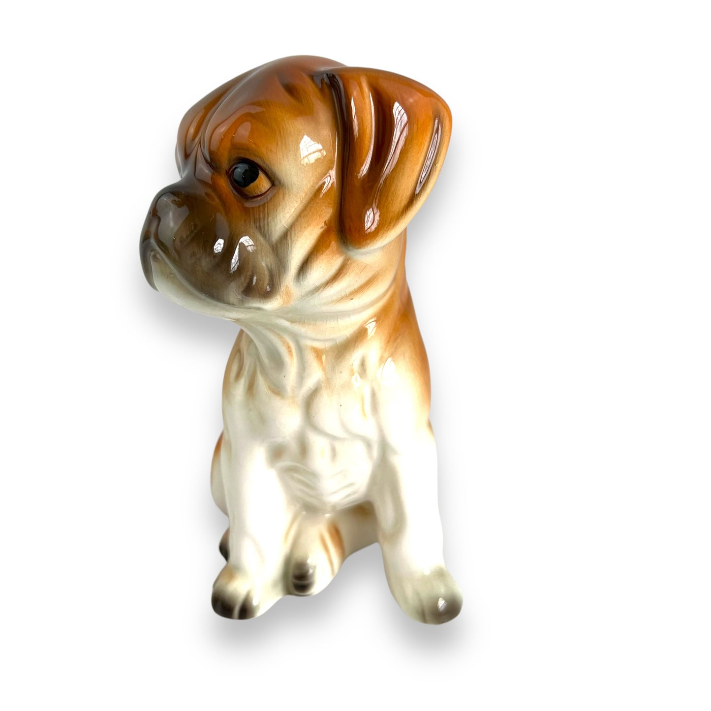 Boxer Dog Ceramic Statue