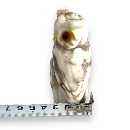 White & Grey Owl Salt & Pepper Shaker Set