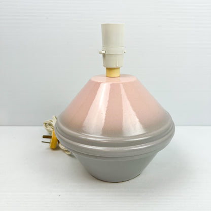 Pink and grey ceramic lamp base