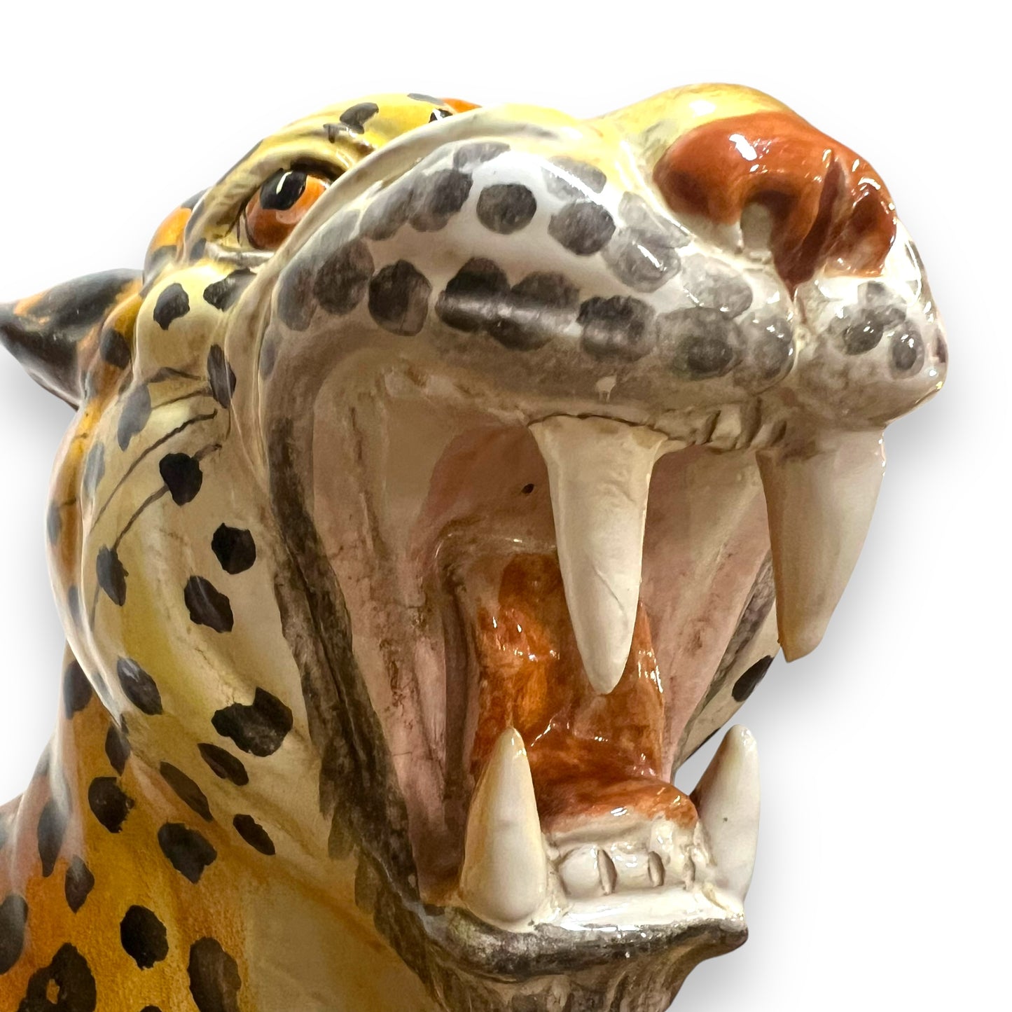 Italian Ceramic Cheetah Statue