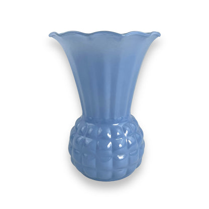 Anchor Hocking pineapple vase in light blue