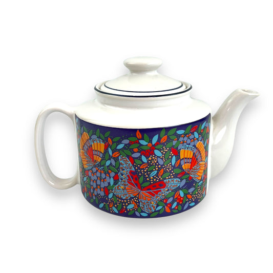 Multi Colour Butterfly Teapot