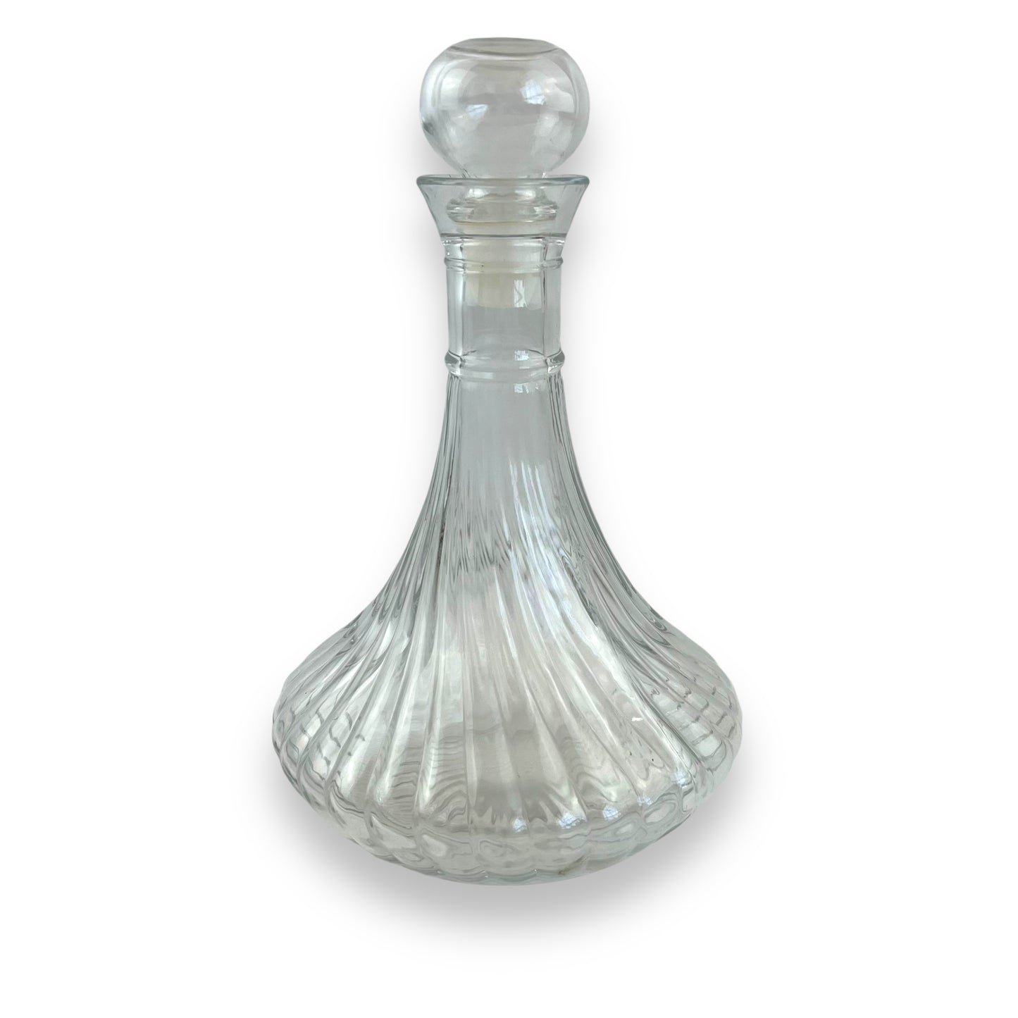 Italian Glass Decanter with Stopper