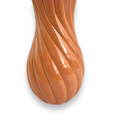 Apricot Swirl Large Ceramic Vase