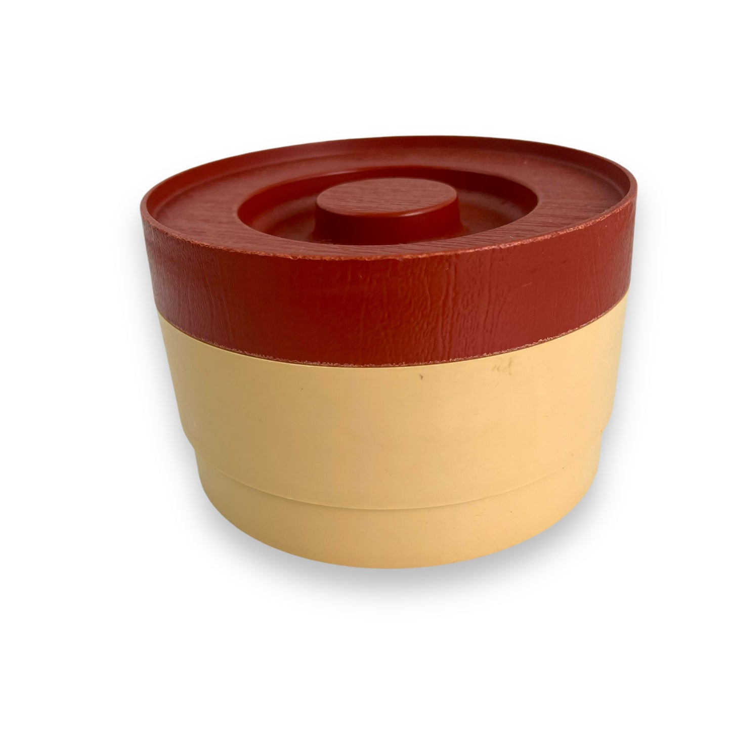 Beige & Maroon “Coffee” Plastic Canister by Willow Australia