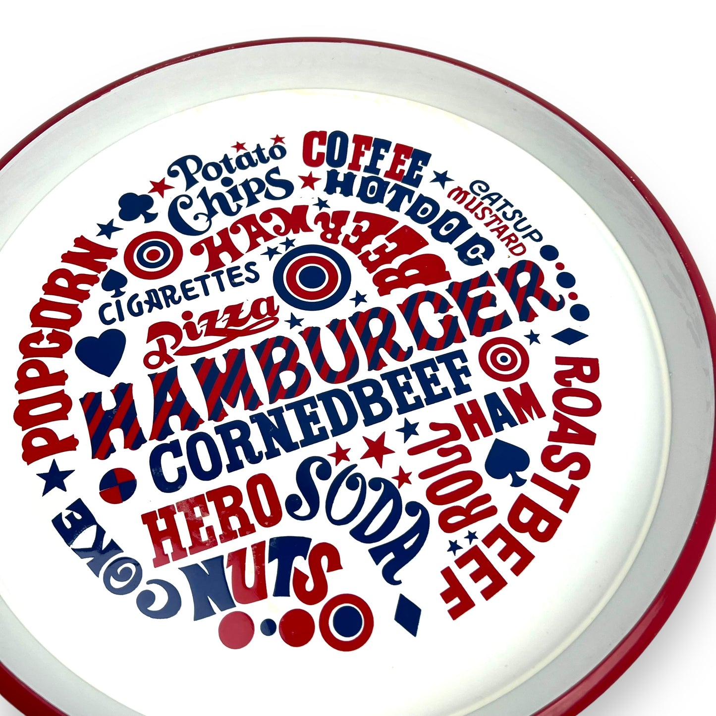 Food Words Round Tray