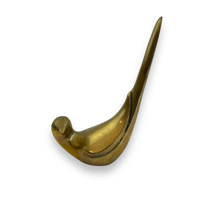 Brass bird statue