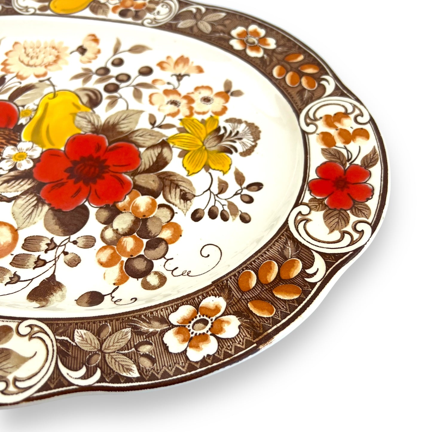 Asake Japan Hand-Painted Floral Platter