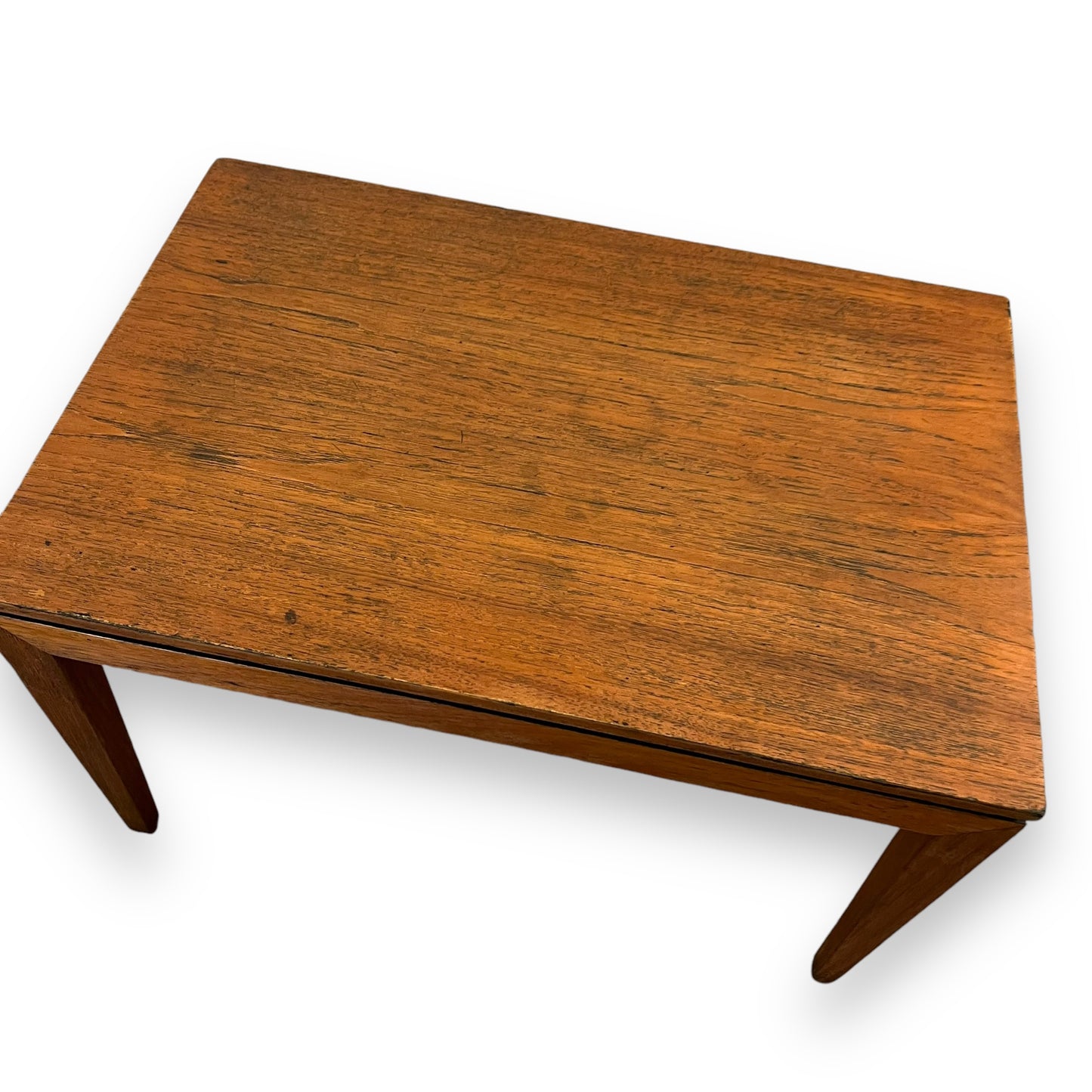 Mid Century Wood Veneer Side Table