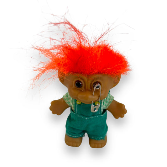 Orange Hair Green Overalls Troll Doll