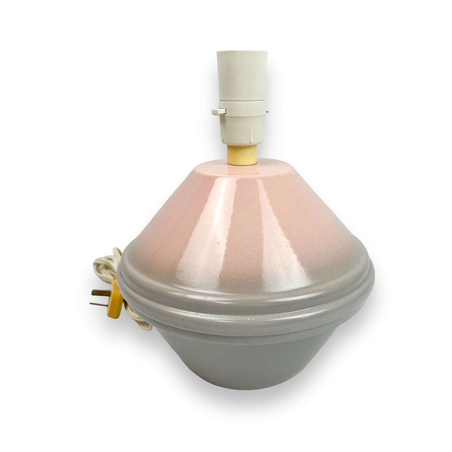 Pink and grey ceramic lamp base