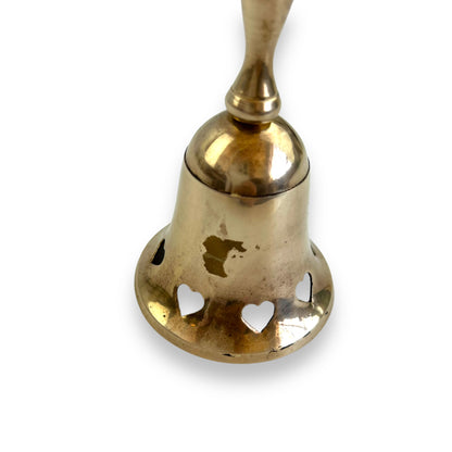 Brass Bell with heart cutouts