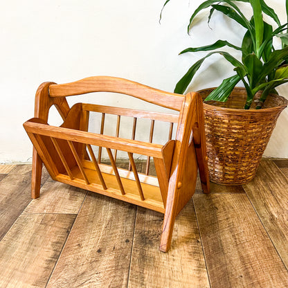 Mid Century Wooden Magazine Rack