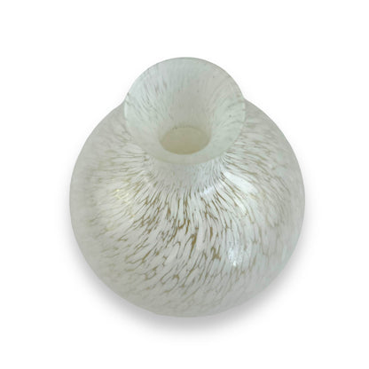 White speckled art glass vase