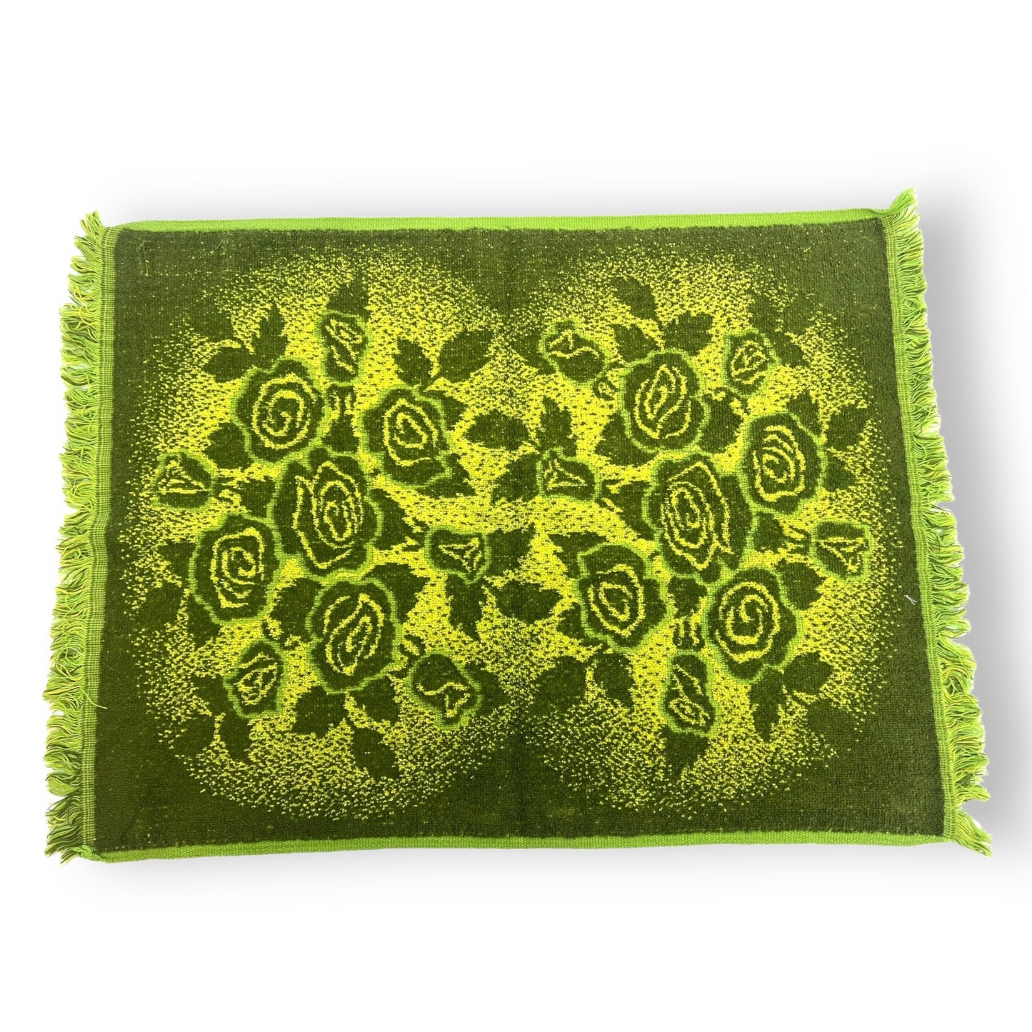 Green Rose Hand Towel - Callaway by Milliken All Cotton Made in USA