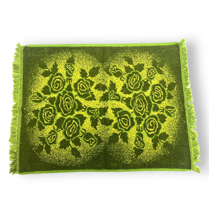 Green Rose Hand Towel - Callaway by Milliken All Cotton Made in USA