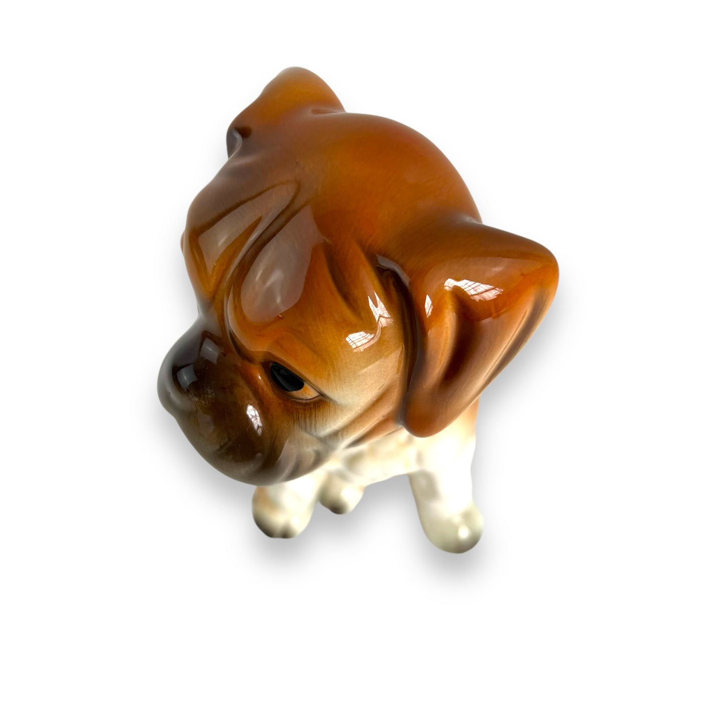 Boxer Dog Ceramic Statue