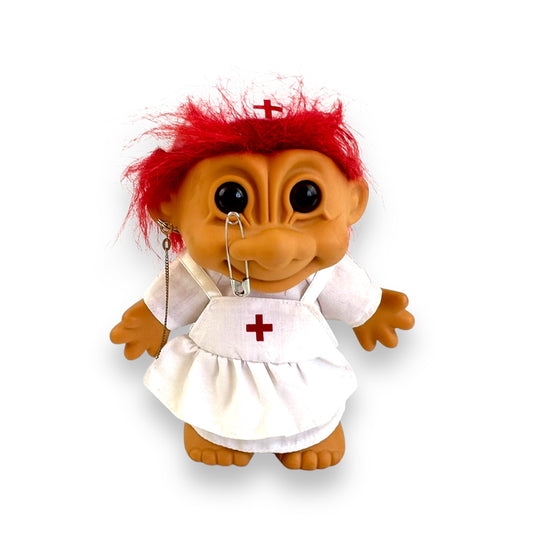 Troll Doll Nurse Large Red Hair