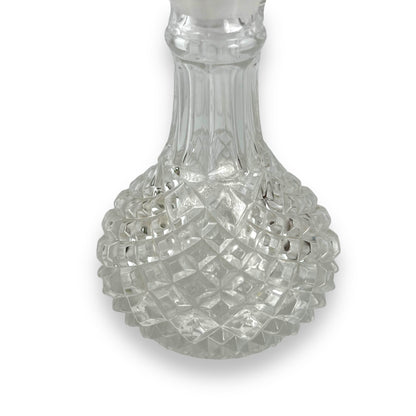 BOHEMIA Cut Glass Decanter SOLID STOPPER Czechoslovakia