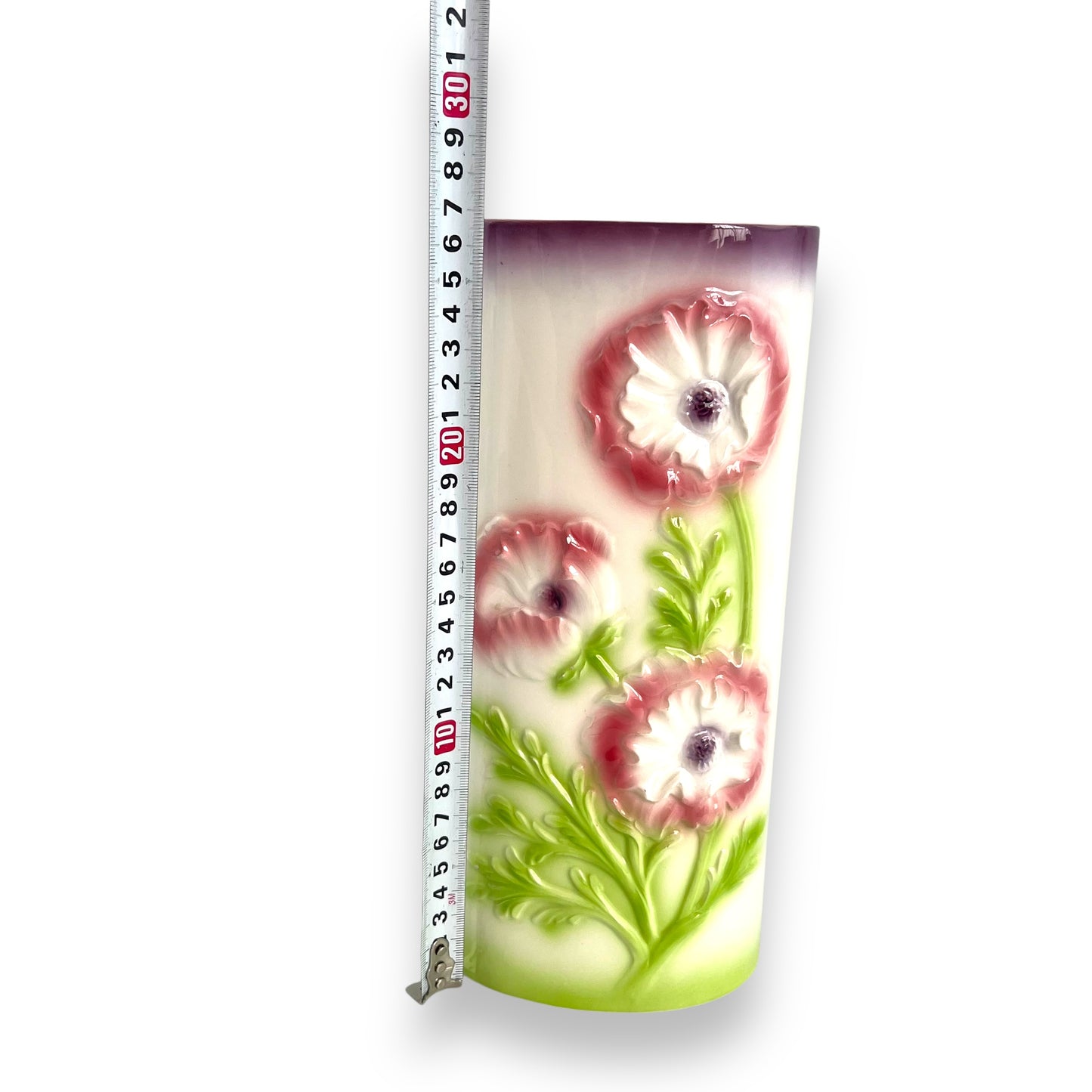 Pink, white, purple & green flower vase