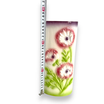 Pink, white, purple & green flower vase