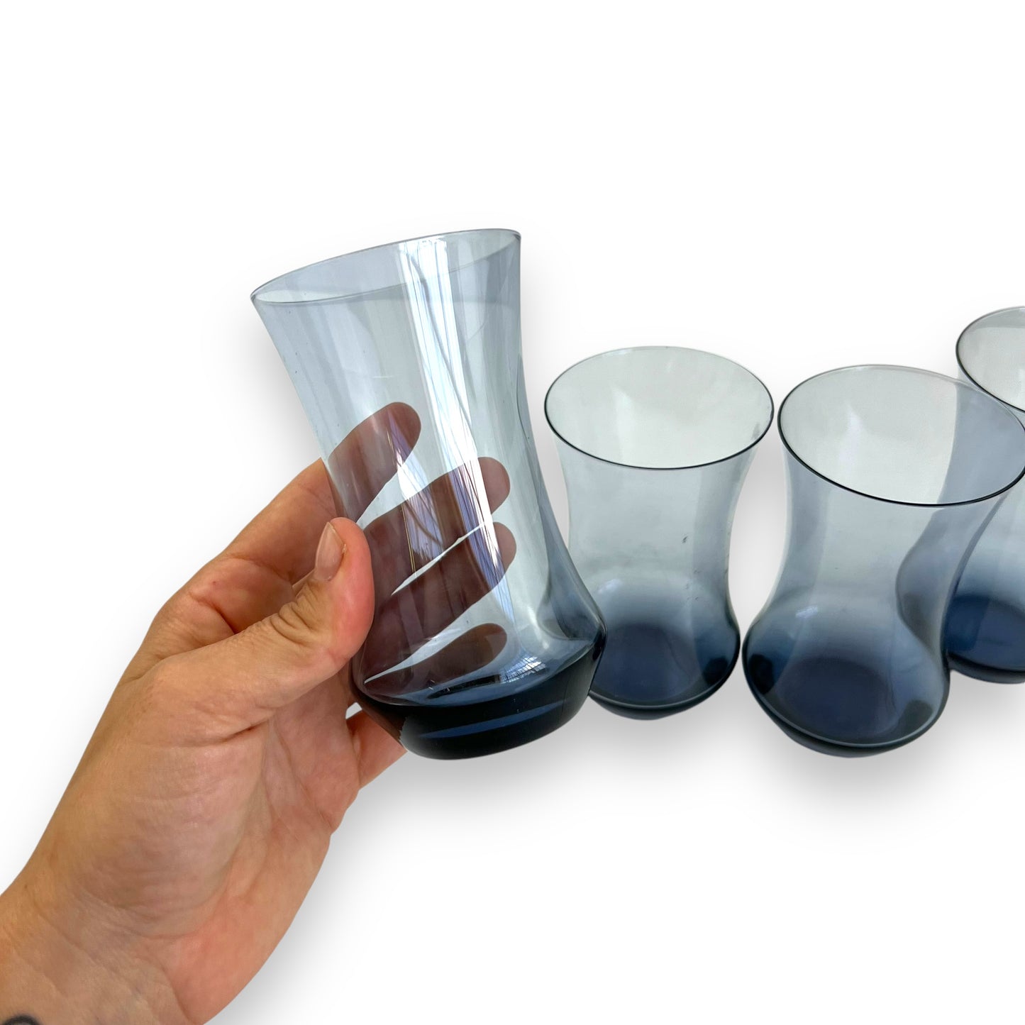 Libbey Glass Apollo Blue Tumbler Set of 4