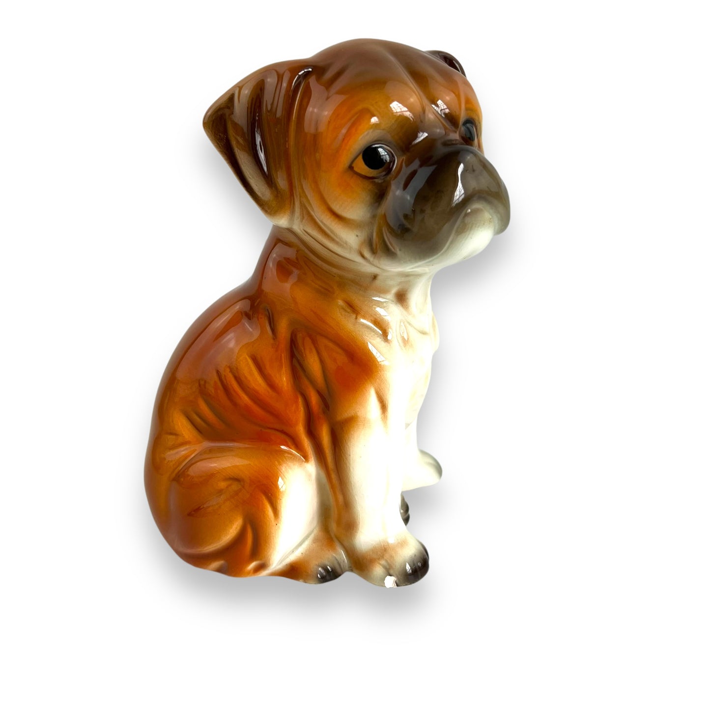 Boxer Dog Ceramic Statue