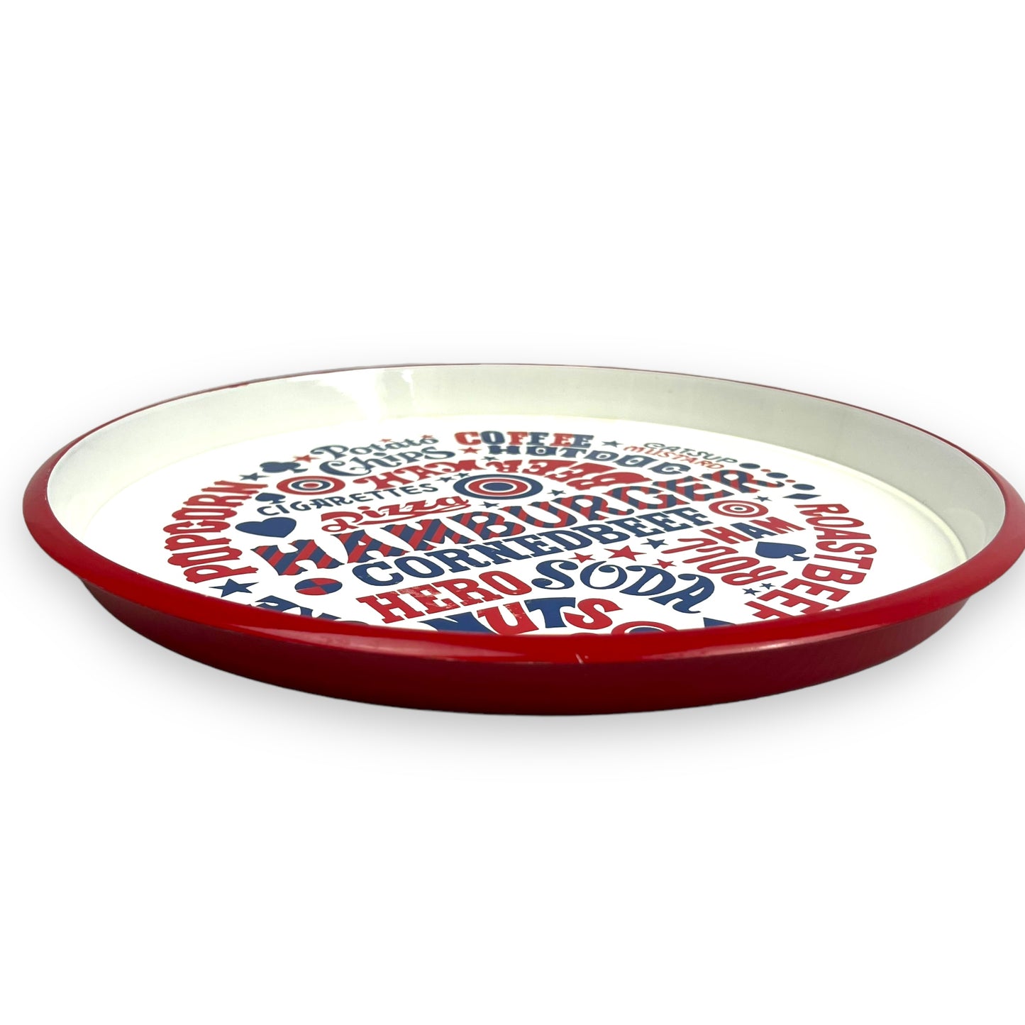 Food Words Round Tray