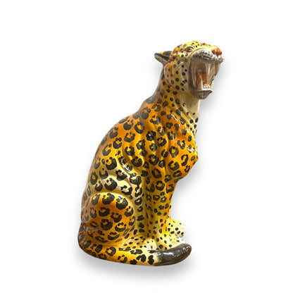 Italian Ceramic Cheetah Statue