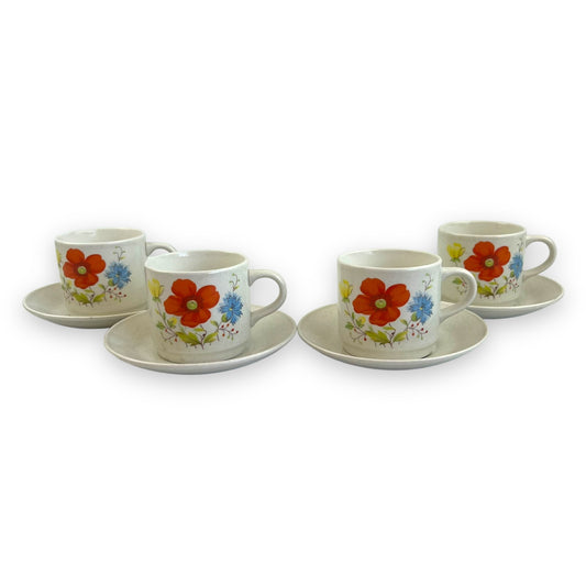 Set of 4 Johnson Australia Cups and Saucers