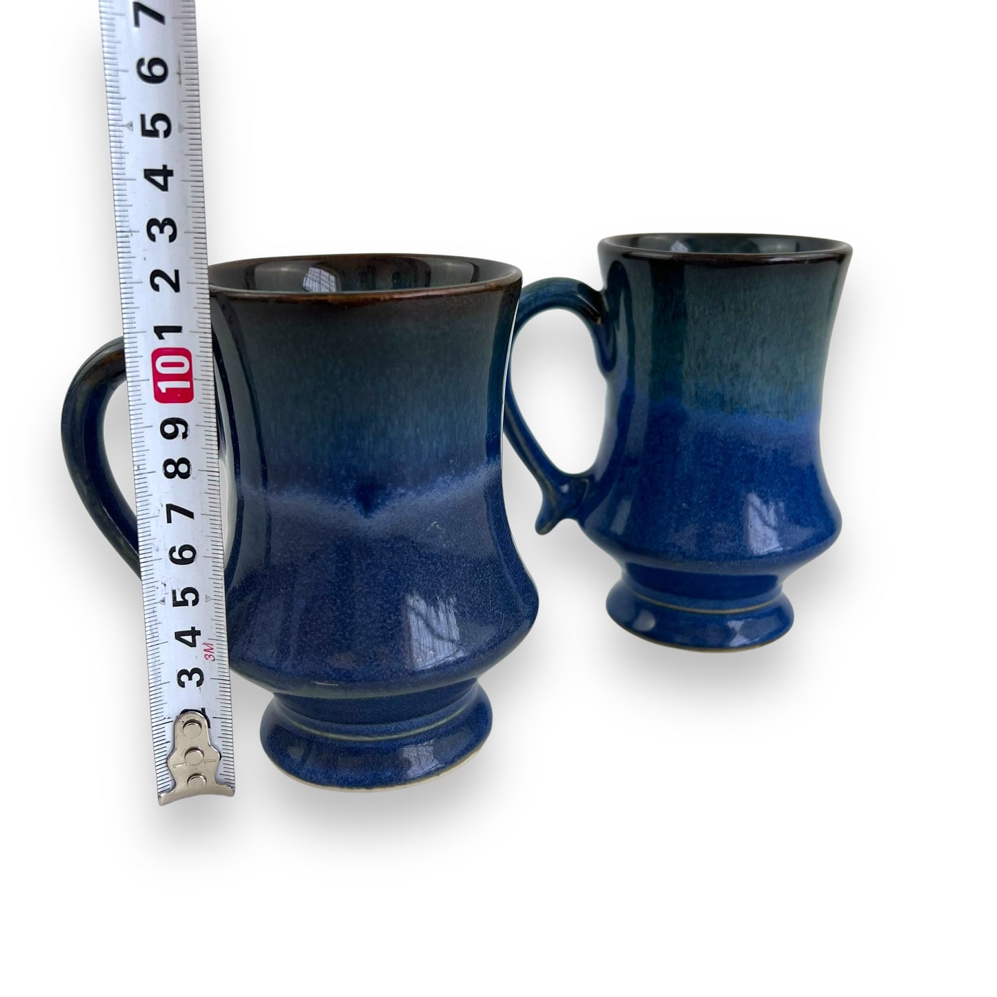 Blue Pottery Mug Set of 2